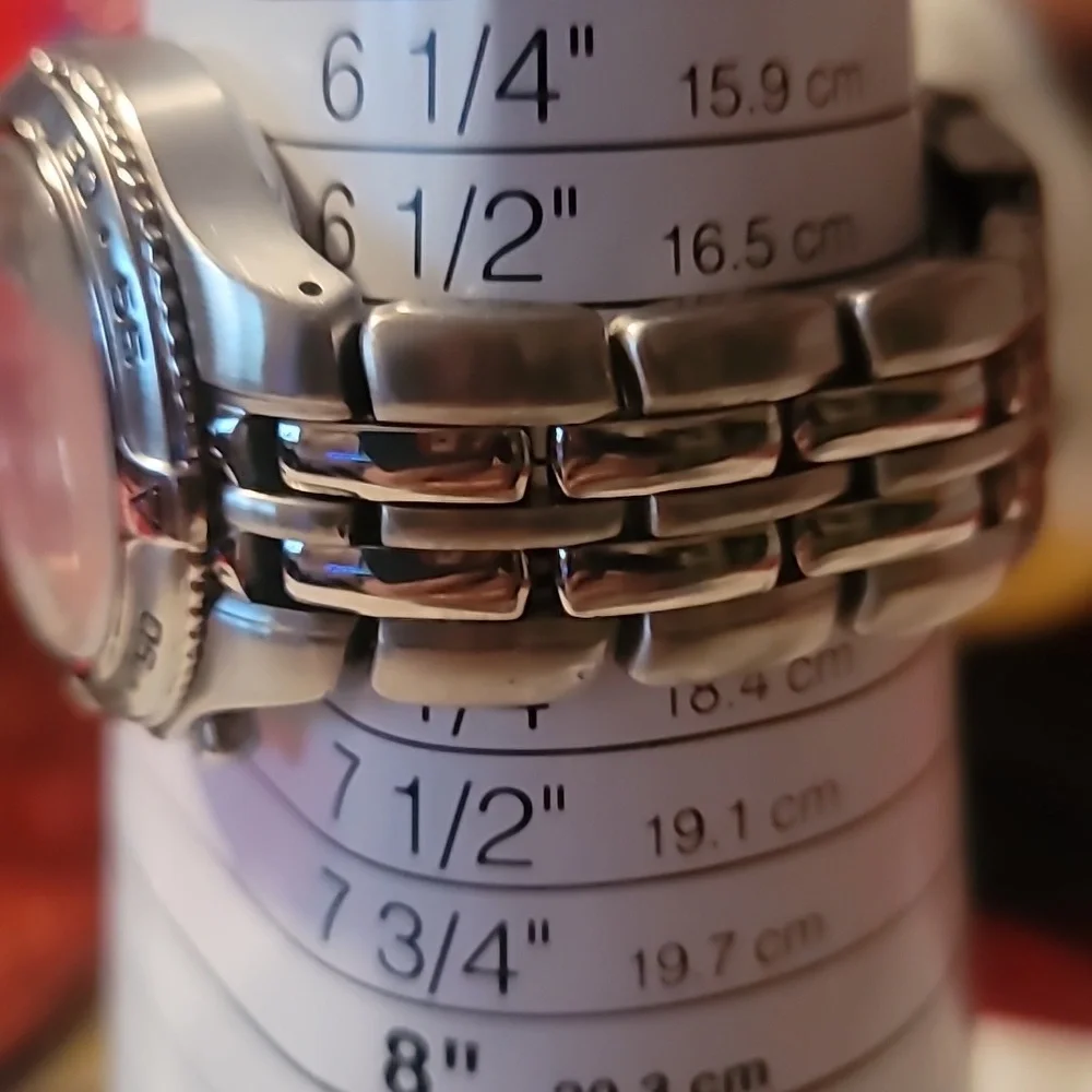 Men’s Fossil Watch AM-3612 Blue‎ 330' Water Resistant Silver Blue Face